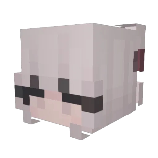SelbeInTilted Minecraft avatar head, 3D render