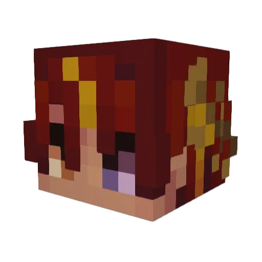SeleaZen Minecraft avatar head, 3D render