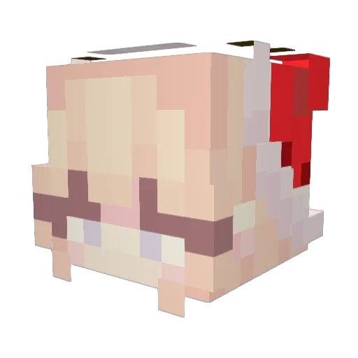 SelectivelyCute Minecraft avatar head, 3D render