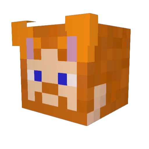 Selektiver Minecraft avatar head, 3D render
