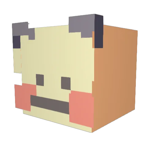 Selelim Minecraft avatar head, 3D render