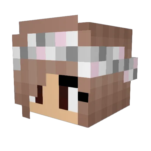 SelenaMarieGomez Minecraft avatar head, 3D render