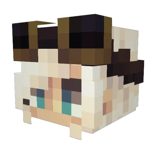 SelenaNyx Minecraft avatar head, 3D render
