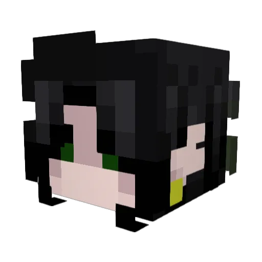 SeleneCastor_ Minecraft avatar head, 3D render