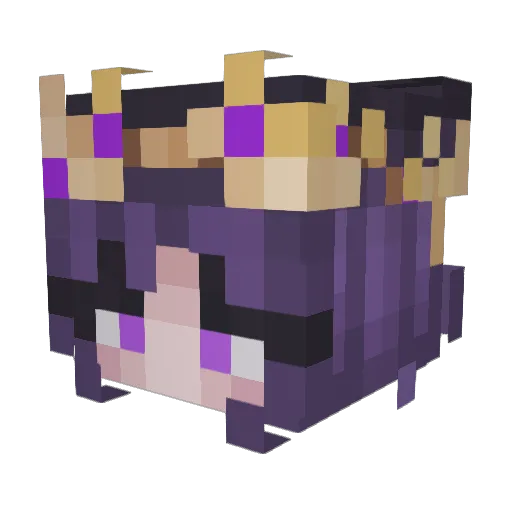 SeleneFeet12 Minecraft avatar head, 3D render
