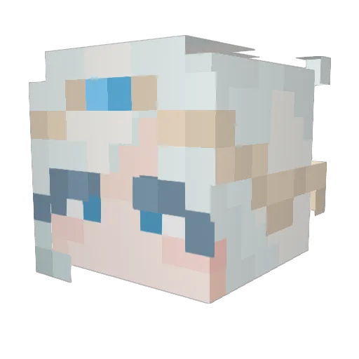 SeleneX19 Minecraft avatar head, 3D render