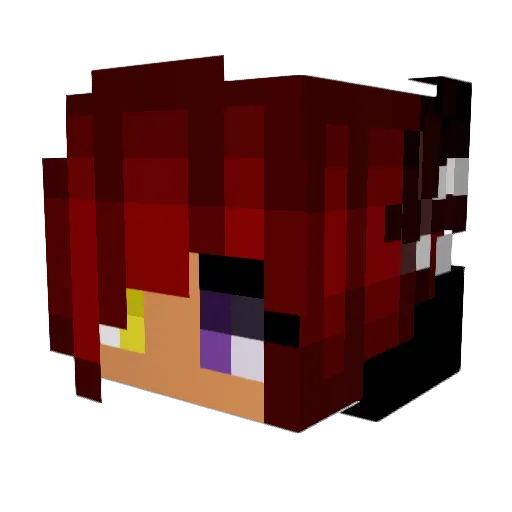 Selene_BloodFang Minecraft avatar head, 3D render