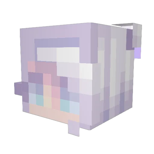 Selene_Mona Minecraft avatar head, 3D render
