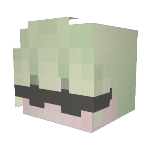 Seleneba Minecraft avatar head, 3D render