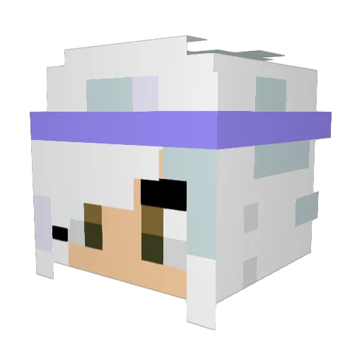Selenemoon Minecraft avatar head, 3D render