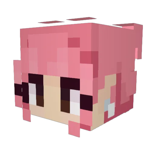 Seleniity Minecraft avatar head, 3D render