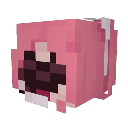Selenivee Minecraft avatar head, 3D render