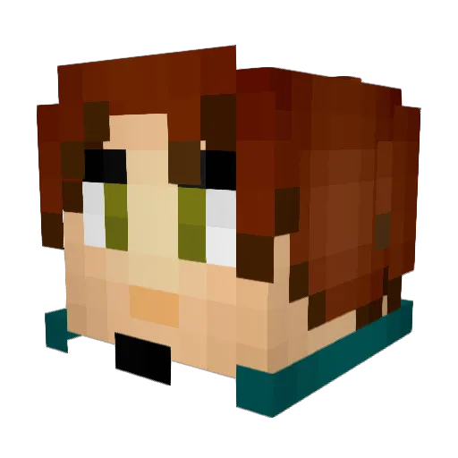 Selennis Minecraft avatar head, 3D render