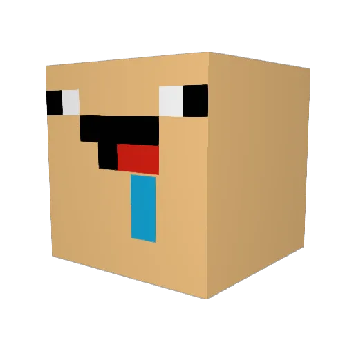 Selentil Minecraft avatar head, 3D render