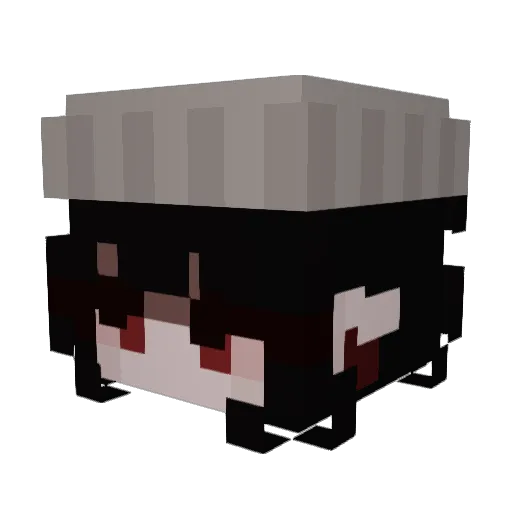 Seleny_ Minecraft avatar head, 3D render