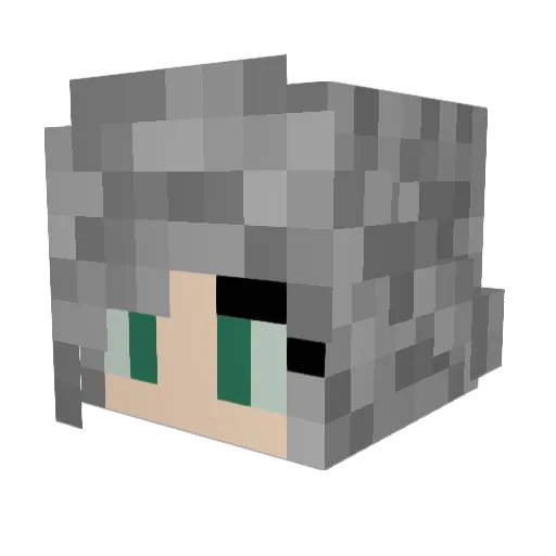 Selenya Minecraft avatar head, 3D render