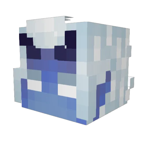 SelfCareCrowley Minecraft avatar head, 3D render