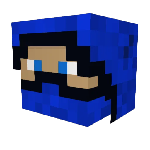 SelfCursed Minecraft avatar head, 3D render
