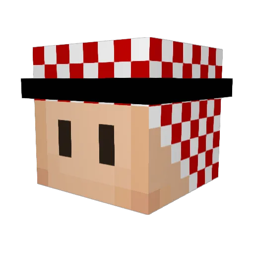 Selhy Minecraft avatar head, 3D render