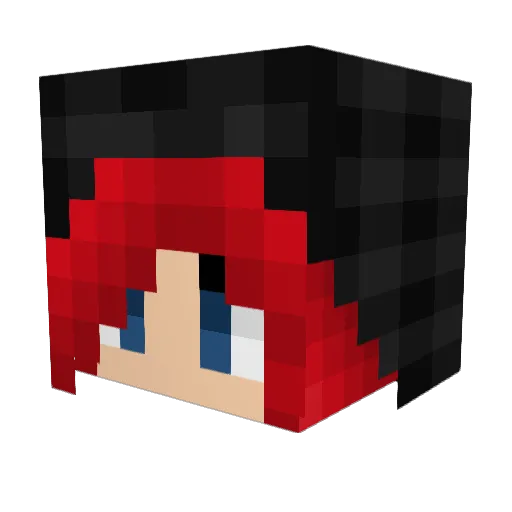 Selice Minecraft avatar head, 3D render