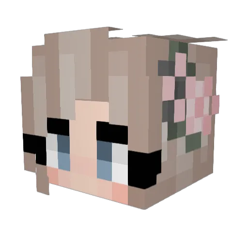 SelinaE11 Minecraft avatar head, 3D render
