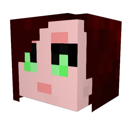 SelinaG Minecraft avatar head, 3D render