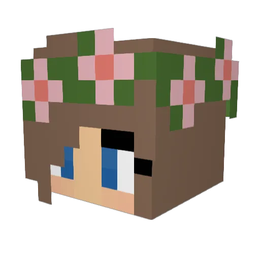 Selinay Minecraft avatar head, 3D render