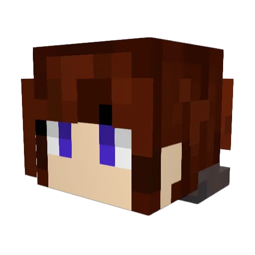 SelkraOfficial Minecraft avatar head, 3D render