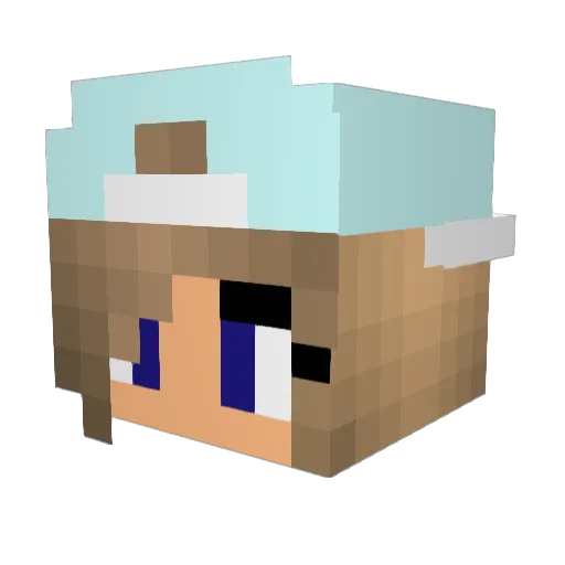 Sellaria Minecraft avatar head, 3D render