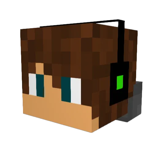 Sellectable Minecraft avatar head, 3D render