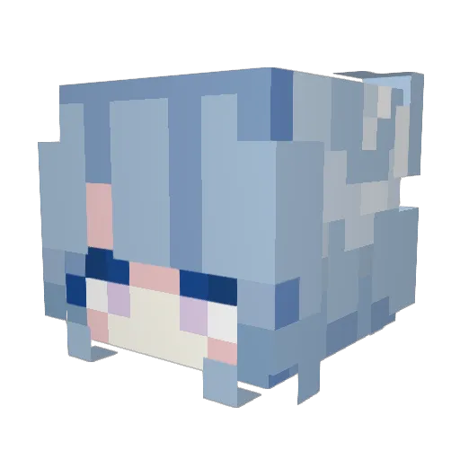 Sellybaer Minecraft avatar head, 3D render