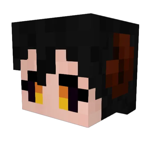 Selma_shepherd Minecraft avatar head, 3D render