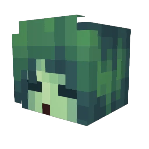 Selmalemdar Minecraft avatar head, 3D render