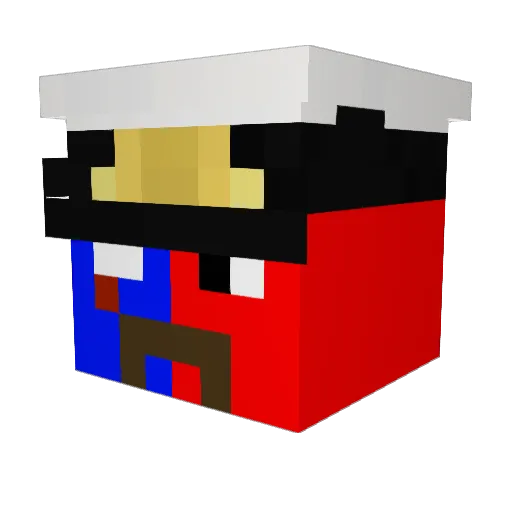 Selosdelos Minecraft avatar head, 3D render