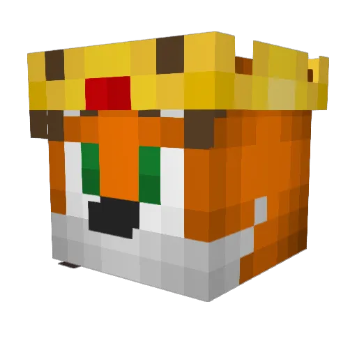Selrien Minecraft avatar head, 3D render
