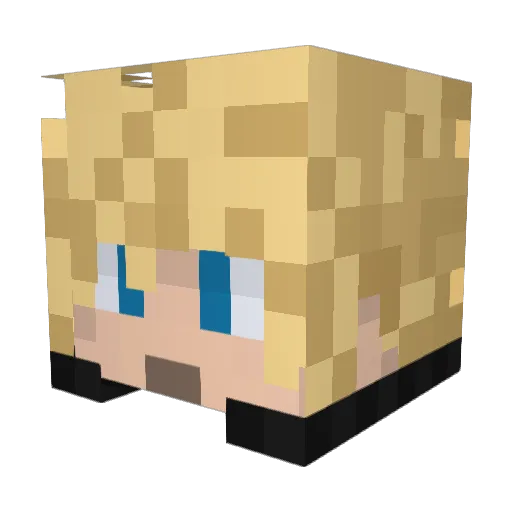Selryn Minecraft avatar head, 3D render