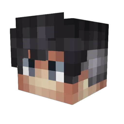 Seltix Minecraft avatar head, 3D render