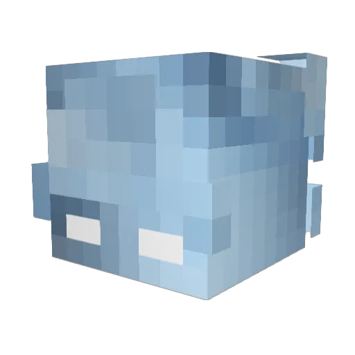 Seluar Minecraft avatar head, 3D render