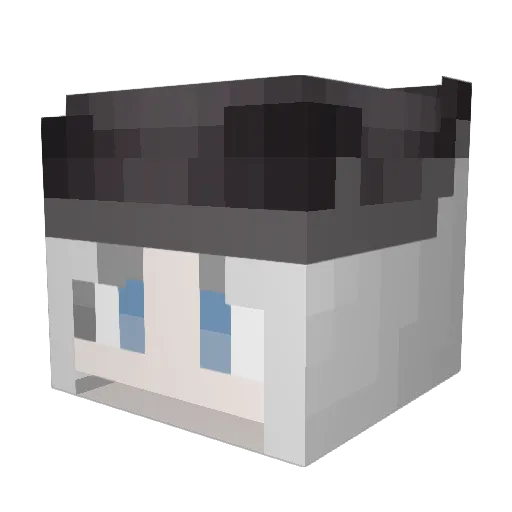 Selvian Minecraft avatar head, 3D render