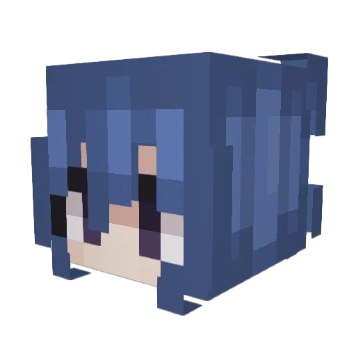 Selzae Minecraft avatar head, 3D render