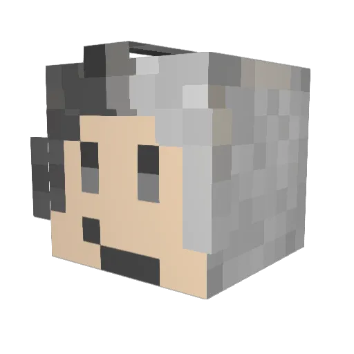 SemajRuler Minecraft avatar head, 3D render