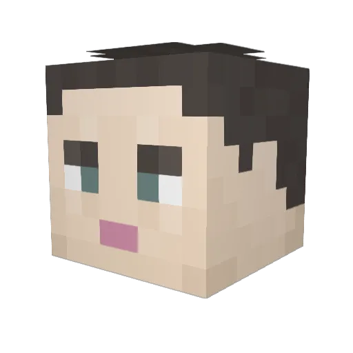 Semant_ Minecraft avatar head, 3D render