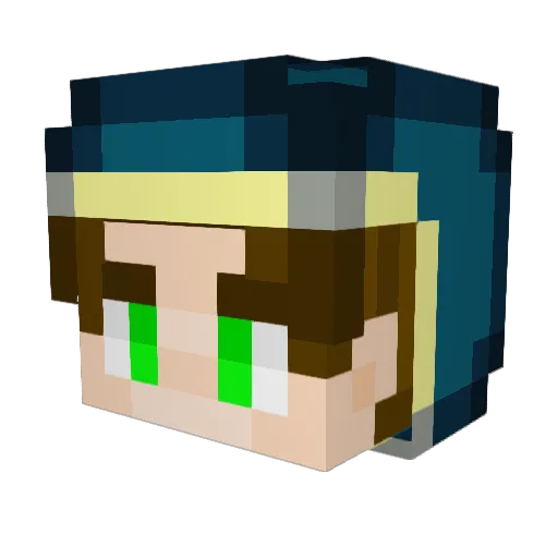 Seme_Barbone Minecraft avatar head, 3D render