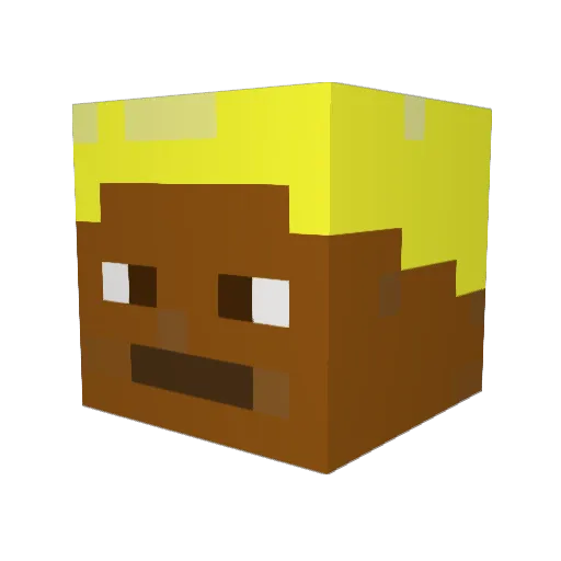 Semen___ Minecraft avatar head, 3D render
