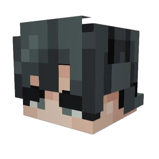 Semetai Minecraft avatar head, 3D render