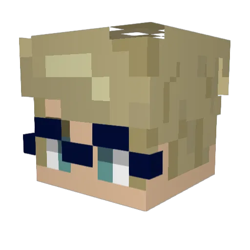SemiC0lin Minecraft avatar head, 3D render