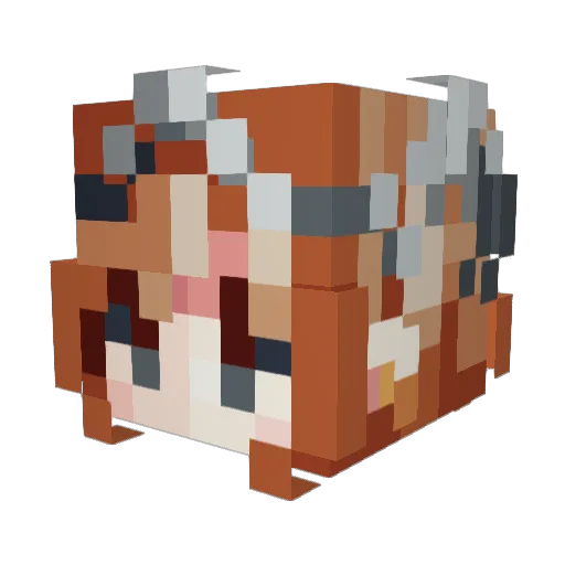 SemiChaotic Minecraft avatar head, 3D render