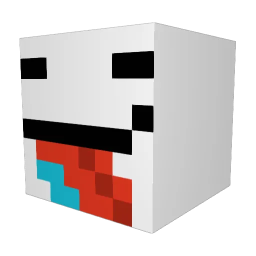 SemiGoat Minecraft avatar head, 3D render