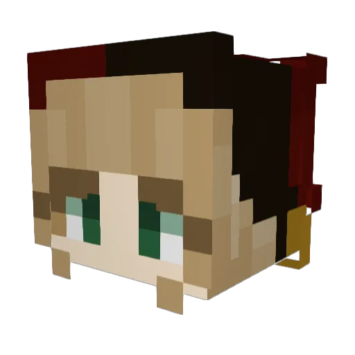 SemiMania12 Minecraft avatar head, 3D render