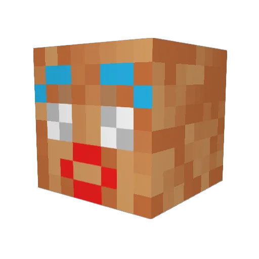 SemiSkimmed_ Minecraft avatar head, 3D render